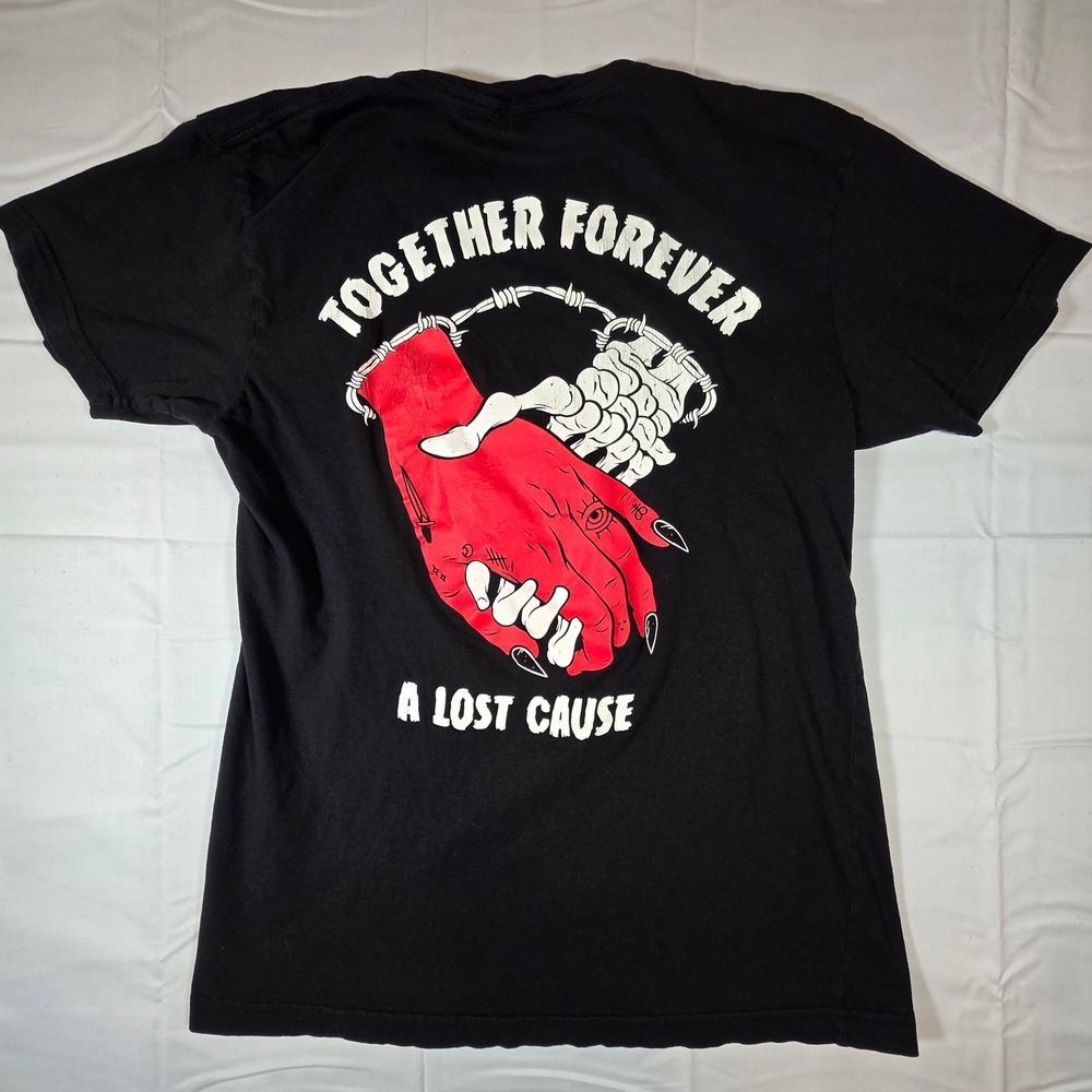 A Lost Cause Together Forever Graphic Tee Black Short Sleeve T-Shirt Medium